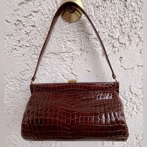Vintage Chanel brown Crocodile bag